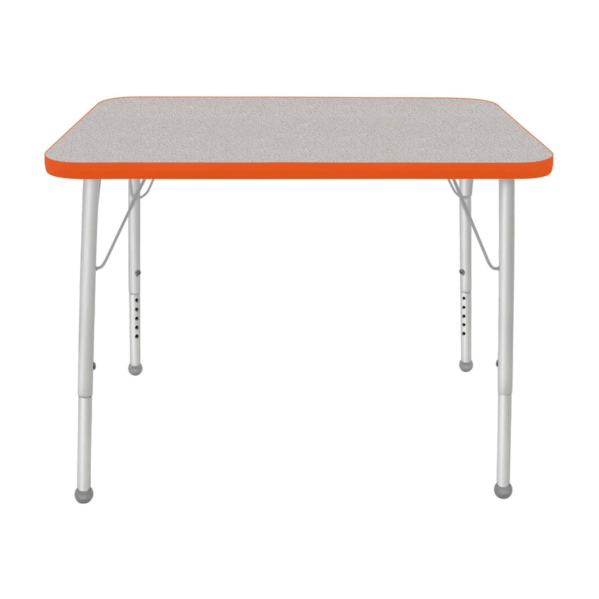Mahar Creative Colors Small Rectangle Activity Table Preschool Height Adjustable Legs 48"W x 24"D x 17" - 25"H (MHR - 2448LO) - SchoolOutlet