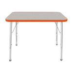 Mahar Creative Colors Small Rectangle Activity Table Preschool Height Adjustable Legs 48
