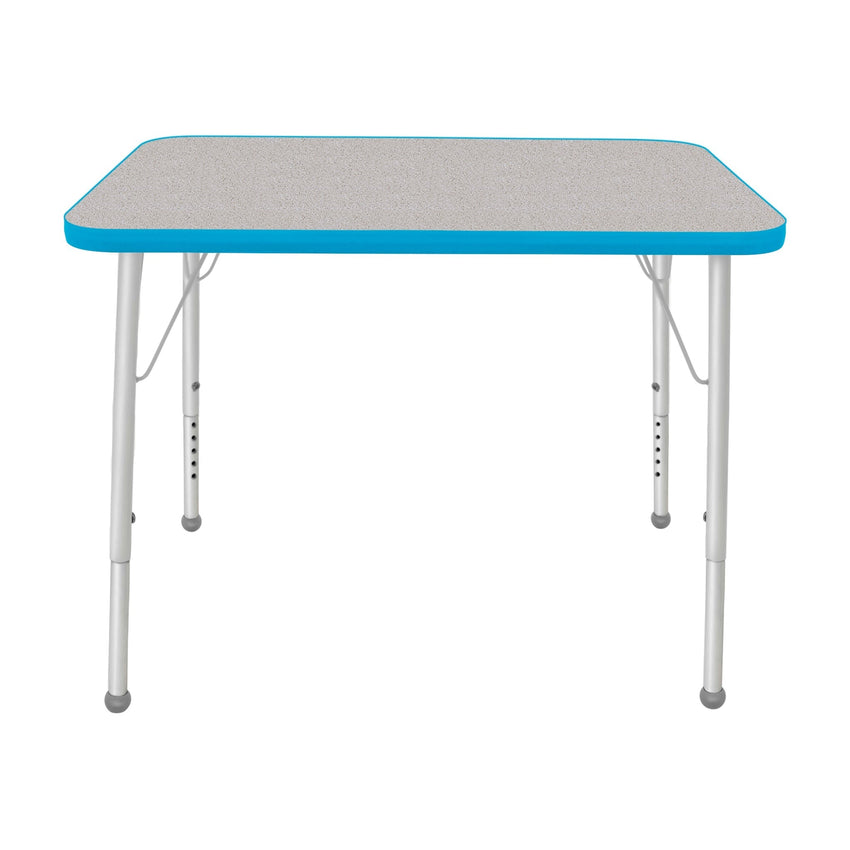 Mahar Creative Colors Small Rectangle Activity Table Preschool Height Adjustable Legs 48"W x 24"D x 17" - 25"H (MHR - 2448LO) - SchoolOutlet