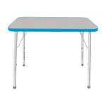 Mahar Creative Colors Small Rectangle Activity Table Preschool Height Adjustable Legs 48