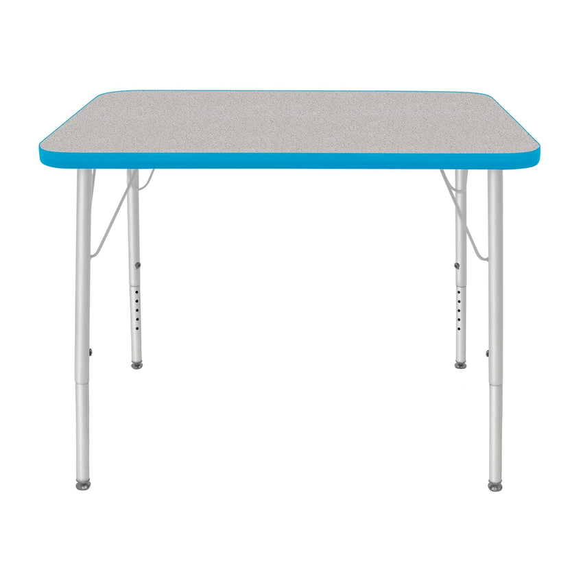 Mahar Creative Colors Small Rectangle Activity Table Preschool Height Adjustable Legs 48"W x 24"D x 17" - 25"H (MHR - 2448LO) - SchoolOutlet