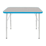 Mahar Creative Colors Small Rectangle Activity Table Preschool Height Adjustable Legs 48