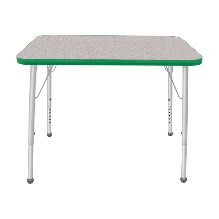 Mahar Creative Colors Small Rectangle Activity Table Preschool Height Adjustable Legs 48"W x 24"D x 17" - 25"H (MHR - 2448LO) - SchoolOutlet