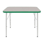 Mahar Creative Colors Small Rectangle Activity Table Preschool Height Adjustable Legs 48