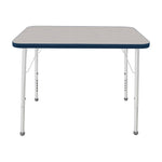 Mahar Creative Colors Small Rectangle Activity Table Preschool Height Adjustable Legs 48