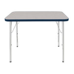 Mahar Creative Colors Small Rectangle Activity Table Preschool Height Adjustable Legs 48