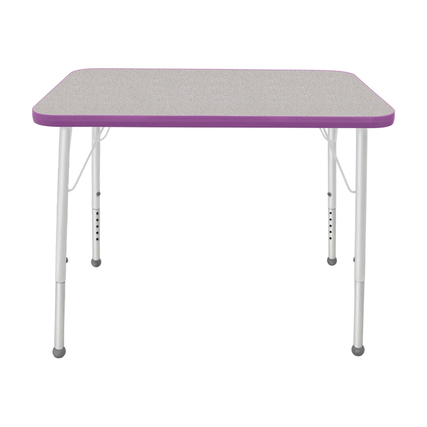 Mahar Creative Colors Small Rectangle Activity Table Preschool Height Adjustable Legs 48"W x 24"D x 17" - 25"H (MHR - 2448LO) - SchoolOutlet