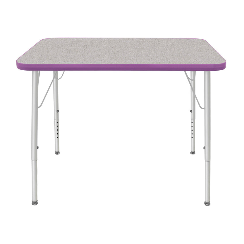 Mahar Creative Colors Small Rectangle Activity Table Preschool Height Adjustable Legs 48"W x 24"D x 17" - 25"H (MHR - 2448LO) - SchoolOutlet