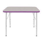 Mahar Creative Colors Small Rectangle Activity Table Preschool Height Adjustable Legs 48