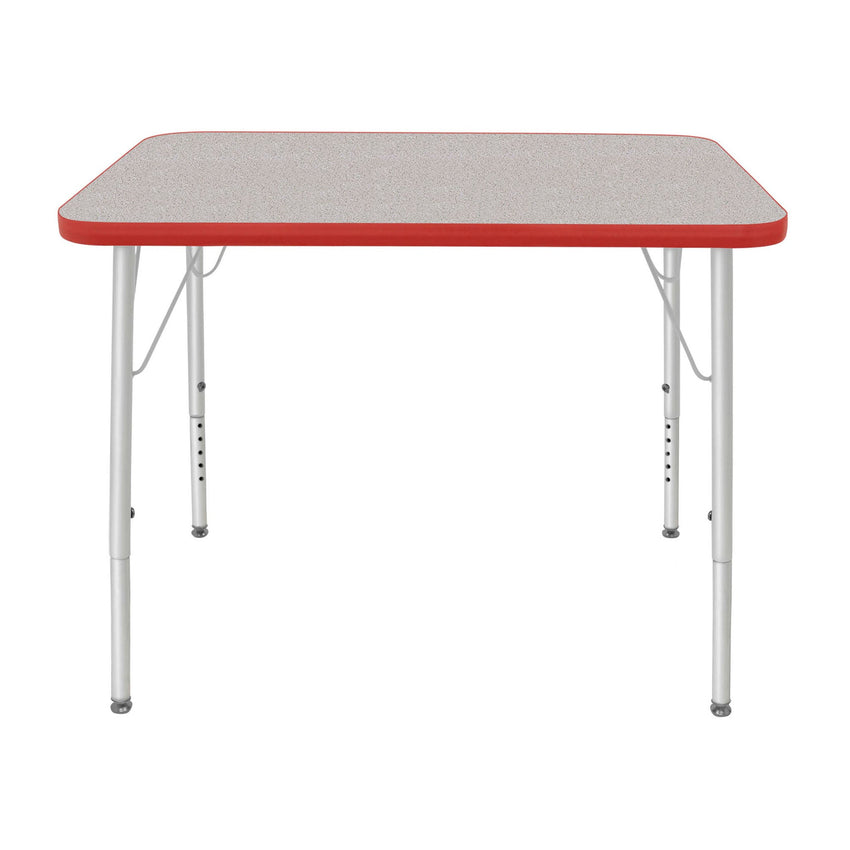 Mahar Creative Colors Small Rectangle Activity Table Preschool Height Adjustable Legs 48"W x 24"D x 17" - 25"H (MHR - 2448LO) - SchoolOutlet