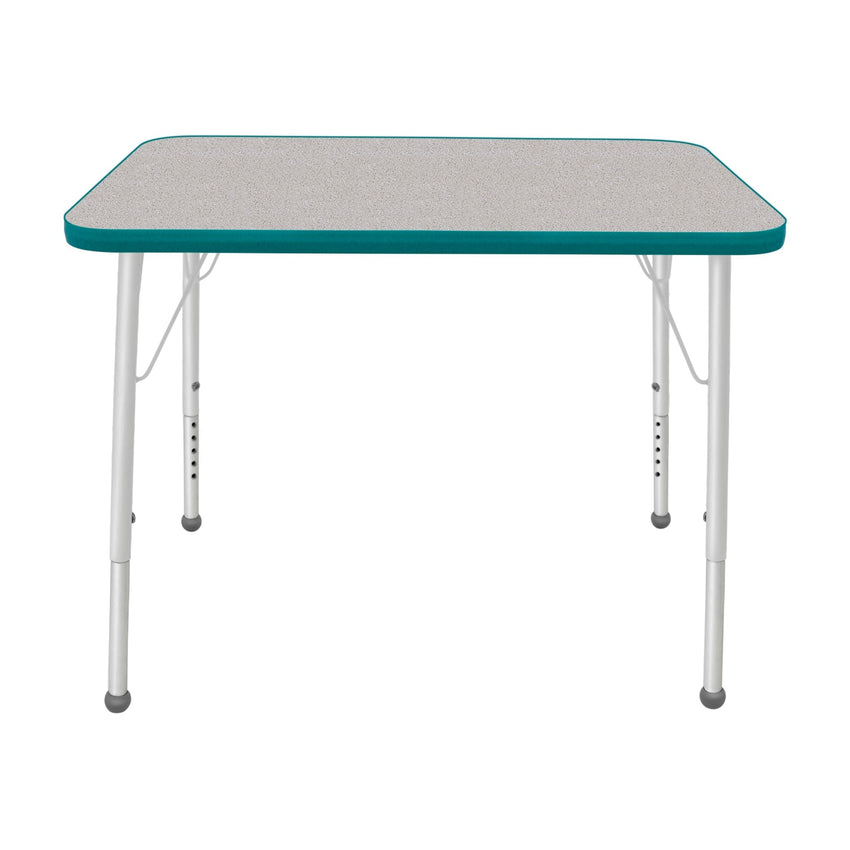 Mahar Creative Colors Small Rectangle Activity Table Preschool Height Adjustable Legs 48"W x 24"D x 17" - 25"H (MHR - 2448LO) - SchoolOutlet