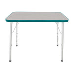 Mahar Creative Colors Small Rectangle Activity Table Preschool Height Adjustable Legs 48