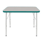 Mahar Creative Colors Small Rectangle Activity Table Preschool Height Adjustable Legs 48