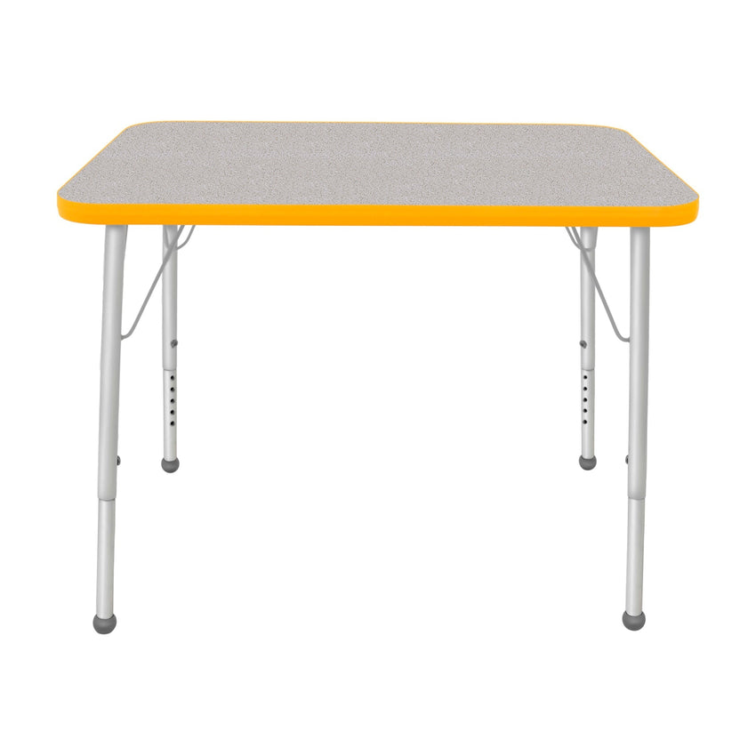 Mahar Creative Colors Small Rectangle Activity Table Preschool Height Adjustable Legs 48"W x 24"D x 17" - 25"H (MHR - 2448LO) - SchoolOutlet
