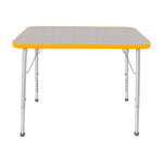 Mahar Creative Colors Small Rectangle Activity Table Preschool Height Adjustable Legs 48