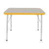 Mahar Creative Colors Small Rectangle Activity Table Preschool Height Adjustable Legs 48