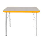 Mahar Creative Colors Small Rectangle Activity Table Preschool Height Adjustable Legs 48