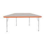 Mahar Creative Colors Small Trapezoid Activity Table Preschool Height Adjustable Legs 48