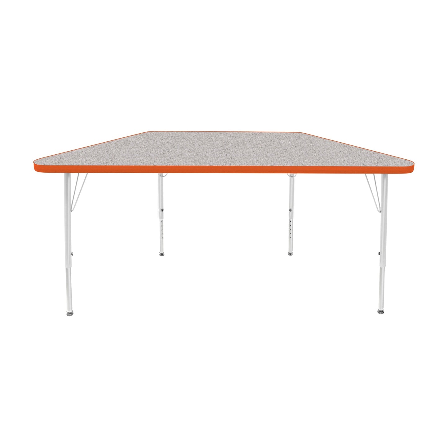 Mahar Creative Colors Small Trapezoid Activity Table Preschool Height Adjustable Legs 48"W x 24"D x 17" - 25"H (MHR-2448TLO)