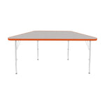 Mahar Creative Colors Small Trapezoid Activity Table Preschool Height Adjustable Legs 48