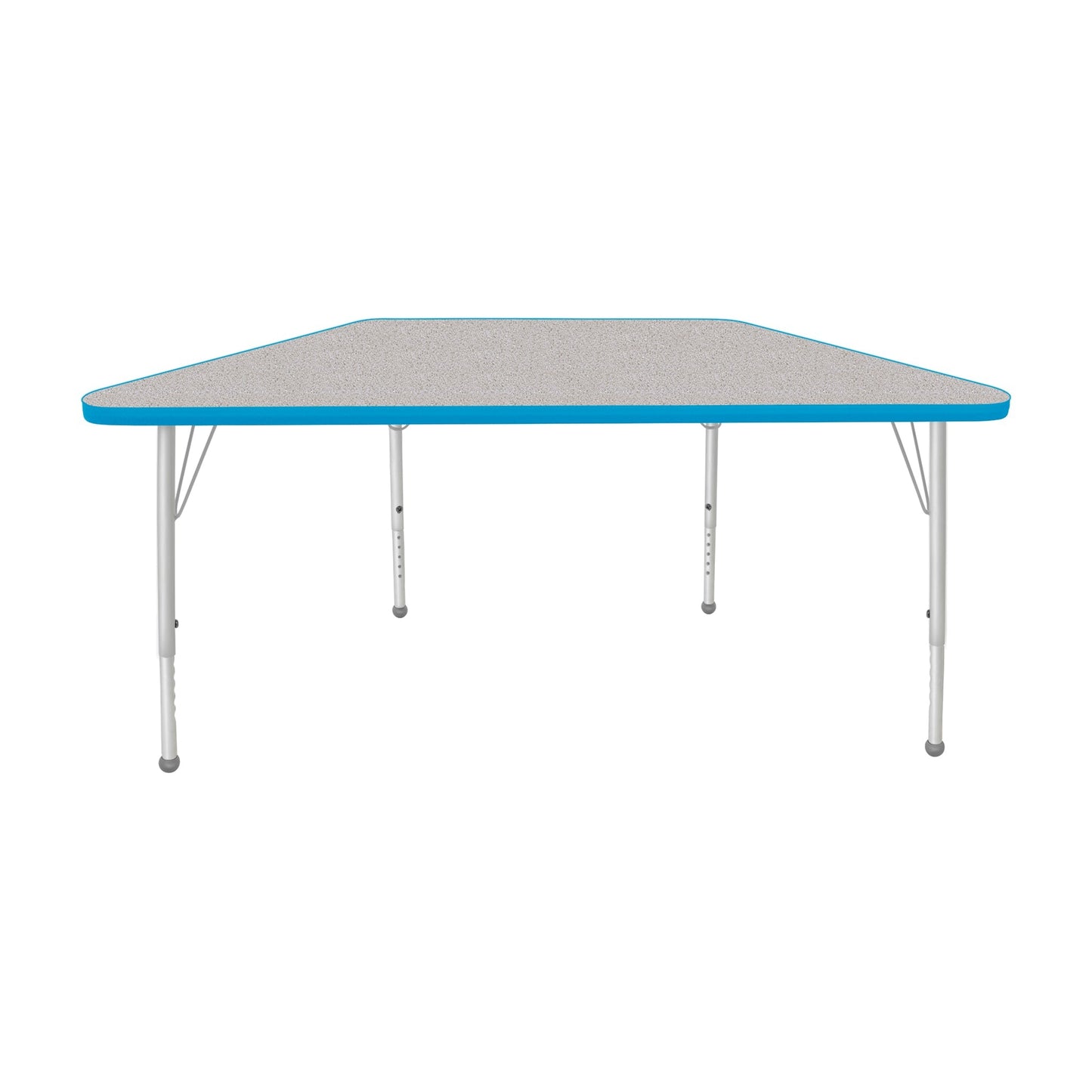 Mahar Creative Colors Small Trapezoid Activity Table Preschool Height Adjustable Legs 48"W x 24"D x 17" - 25"H (MHR-2448TLO)