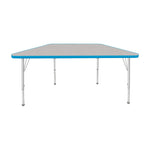 Mahar Creative Colors Small Trapezoid Activity Table Preschool Height Adjustable Legs 48