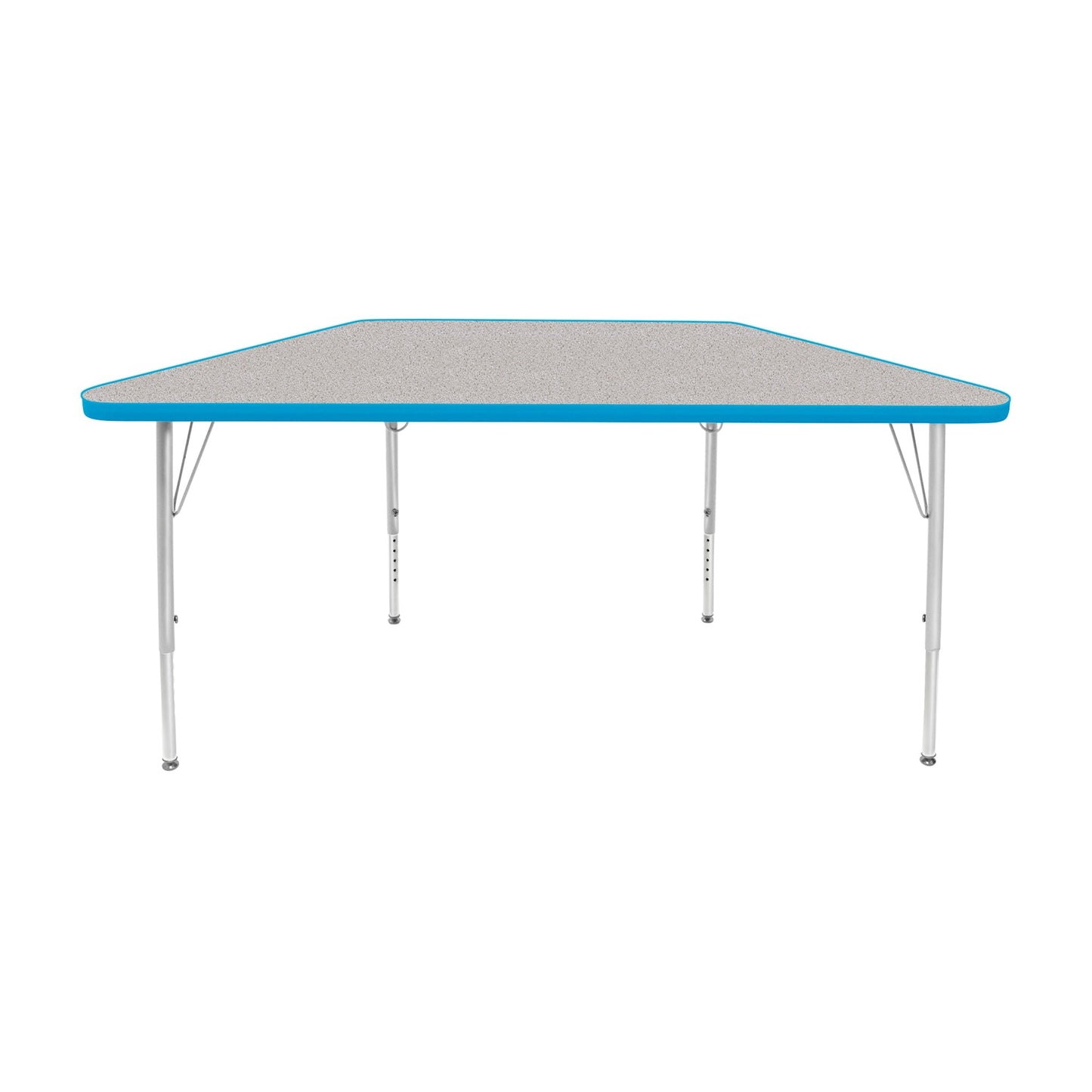 Mahar Creative Colors Small Trapezoid Activity Table Preschool Height Adjustable Legs 48"W x 24"D x 17" - 25"H (MHR-2448TLO)