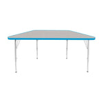 Mahar Creative Colors Small Trapezoid Activity Table Preschool Height Adjustable Legs 48