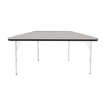 Mahar Creative Colors Small Trapezoid Activity Table Preschool Height Adjustable Legs 48