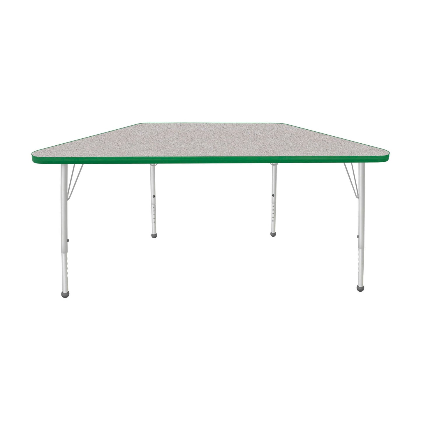 Mahar Creative Colors Small Trapezoid Activity Table Preschool Height Adjustable Legs 48"W x 24"D x 17" - 25"H (MHR-2448TLO)