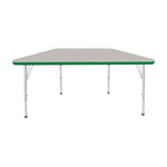 Mahar Creative Colors Small Trapezoid Activity Table Preschool Height Adjustable Legs 48