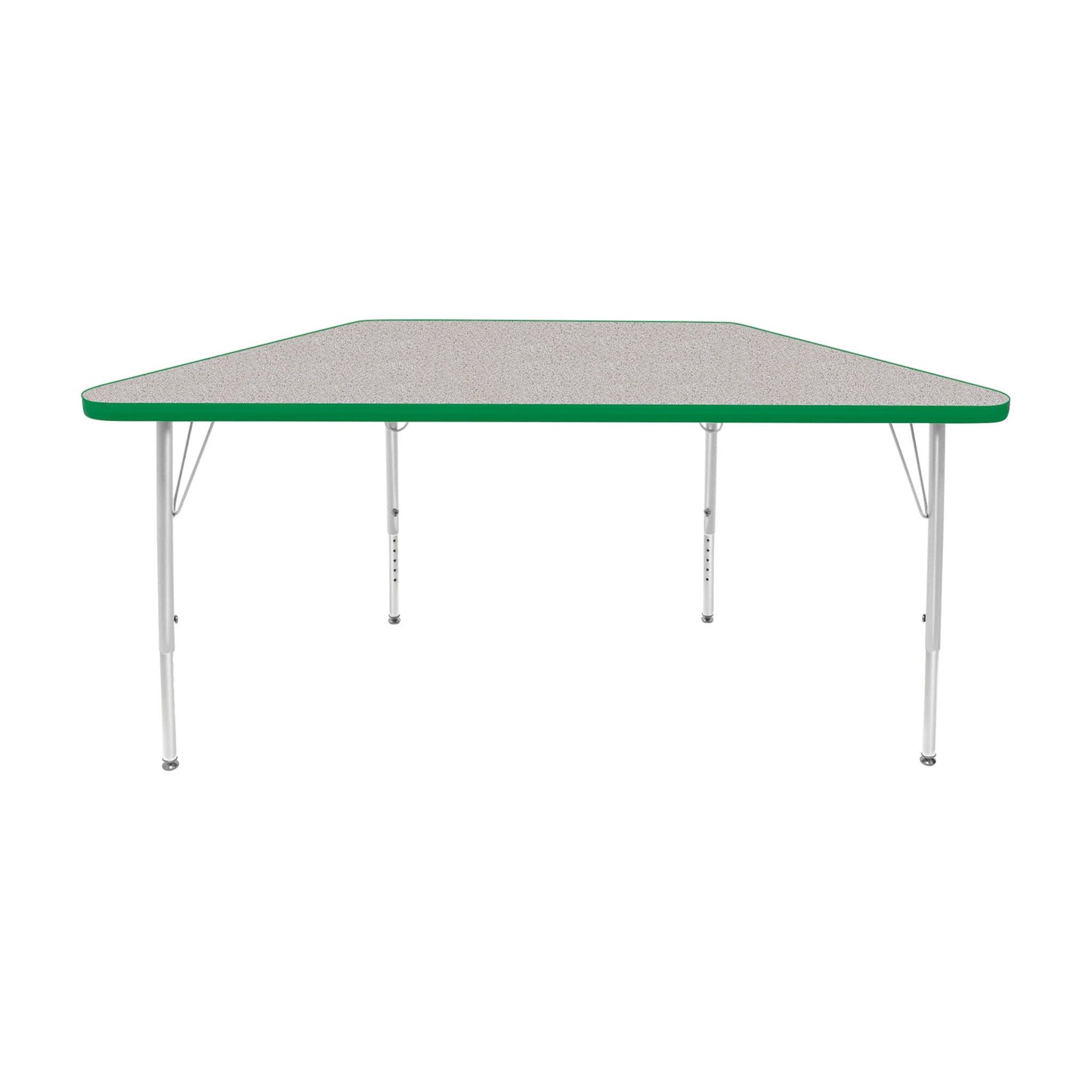 Mahar Creative Colors Small Trapezoid Activity Table Preschool Height Adjustable Legs 48"W x 24"D x 17" - 25"H (MHR-2448TLO)