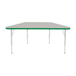 Mahar Creative Colors Small Trapezoid Activity Table Preschool Height Adjustable Legs 48
