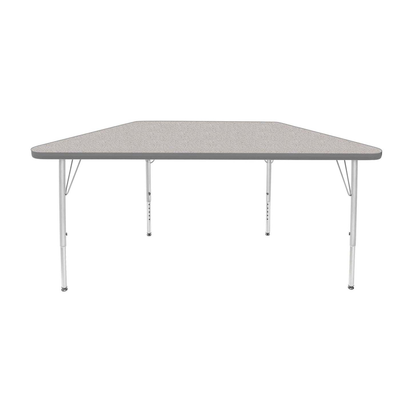 Mahar Creative Colors Small Trapezoid Activity Table Preschool Height Adjustable Legs 48"W x 24"D x 17" - 25"H (MHR-2448TLO)