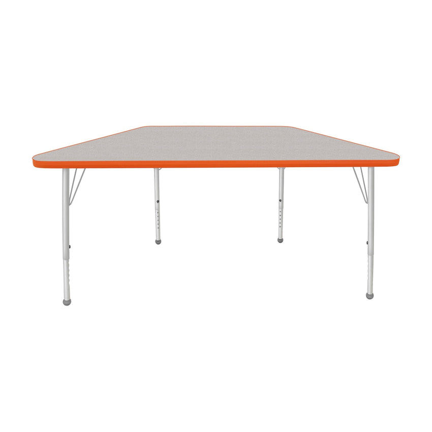 Mahar Creative Colors Small Trapezoid Activity Table Preschool Height Adjustable Legs 48"W x 24"D x 17" - 25"H (MHR - 2448TLO) - SchoolOutlet