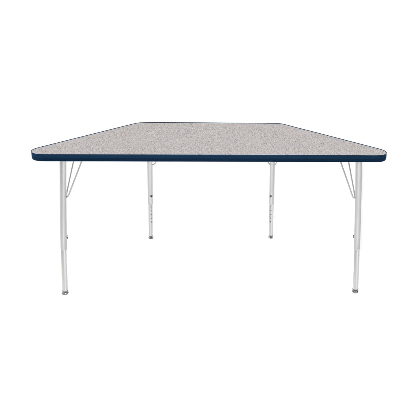 Mahar Creative Colors Small Trapezoid Activity Table Preschool Height Adjustable Legs 48"W x 24"D x 17" - 25"H (MHR-2448TLO)