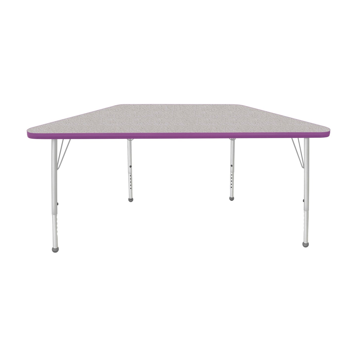 Mahar Creative Colors Small Trapezoid Activity Table Preschool Height Adjustable Legs 48"W x 24"D x 17" - 25"H (MHR-2448TLO)