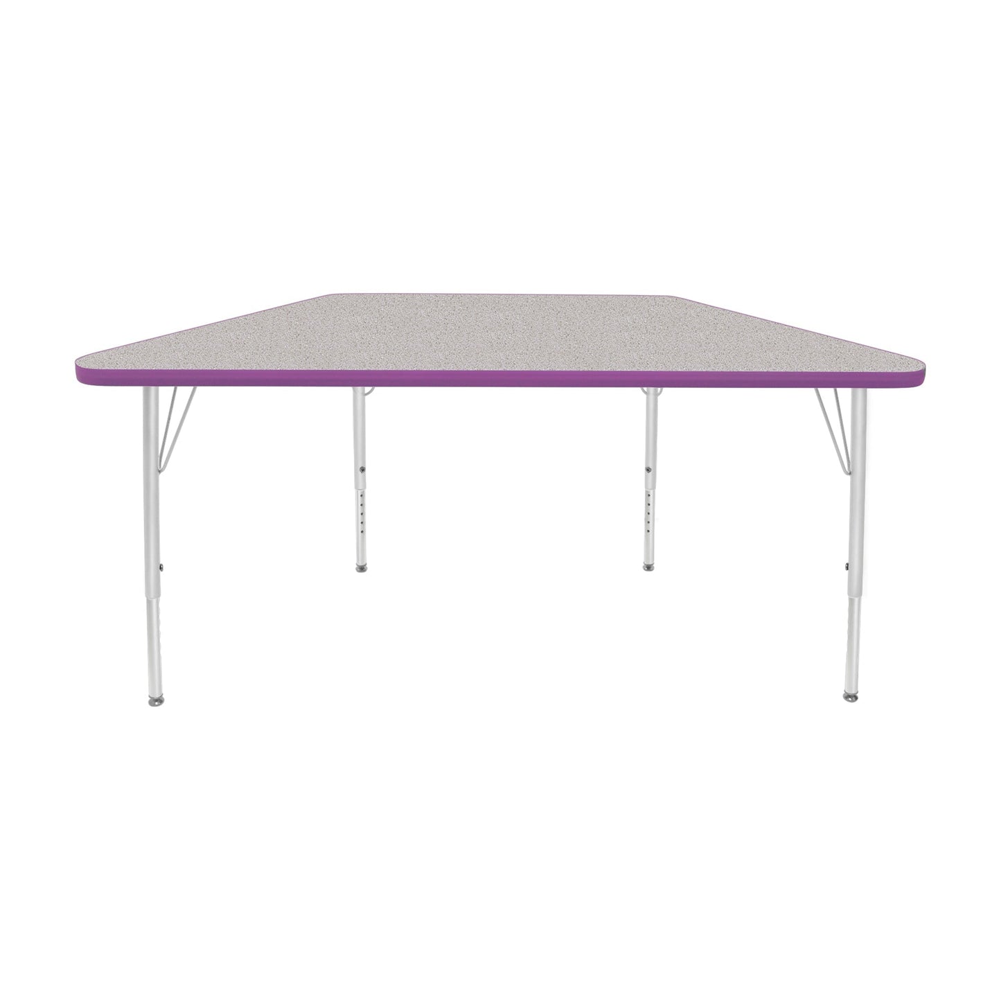 Mahar Creative Colors Small Trapezoid Activity Table Preschool Height Adjustable Legs 48"W x 24"D x 17" - 25"H (MHR-2448TLO)
