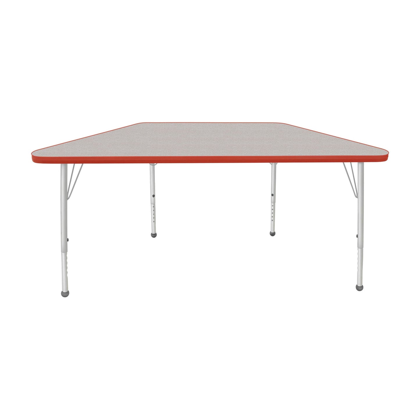Mahar Creative Colors Small Trapezoid Activity Table Preschool Height Adjustable Legs 48"W x 24"D x 17" - 25"H (MHR-2448TLO)