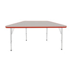 Mahar Creative Colors Small Trapezoid Activity Table Preschool Height Adjustable Legs 48