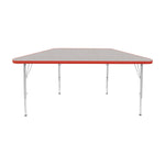 Mahar Creative Colors Small Trapezoid Activity Table Preschool Height Adjustable Legs 48