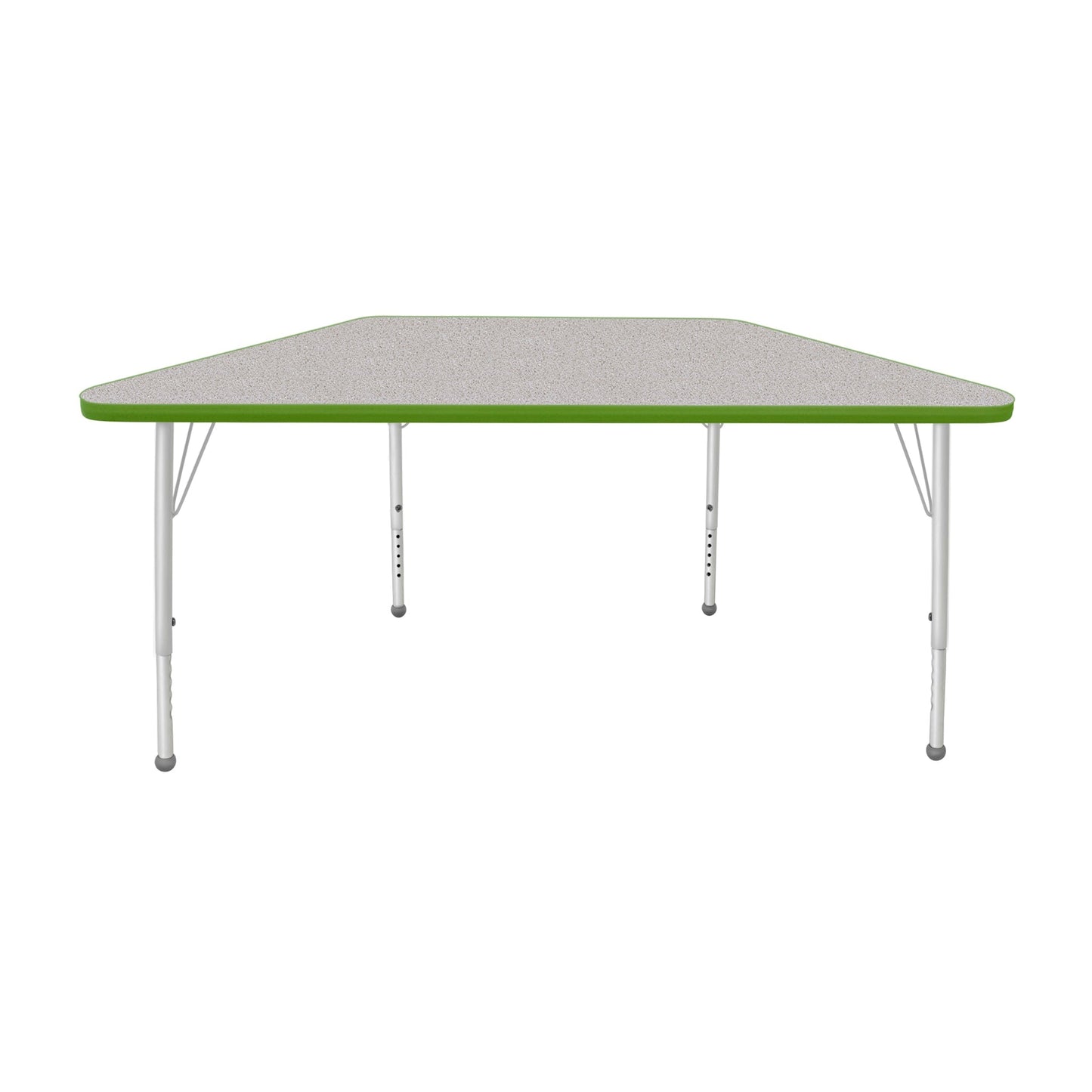 Mahar Creative Colors Small Trapezoid Activity Table Preschool Height Adjustable Legs 48"W x 24"D x 17" - 25"H (MHR-2448TLO)