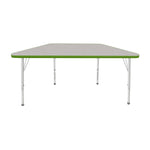 Mahar Creative Colors Small Trapezoid Activity Table Preschool Height Adjustable Legs 48