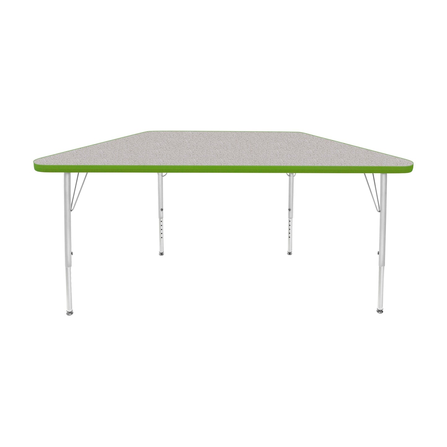 Mahar Creative Colors Small Trapezoid Activity Table Preschool Height Adjustable Legs 48"W x 24"D x 17" - 25"H (MHR-2448TLO)