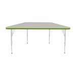 Mahar Creative Colors Small Trapezoid Activity Table Preschool Height Adjustable Legs 48