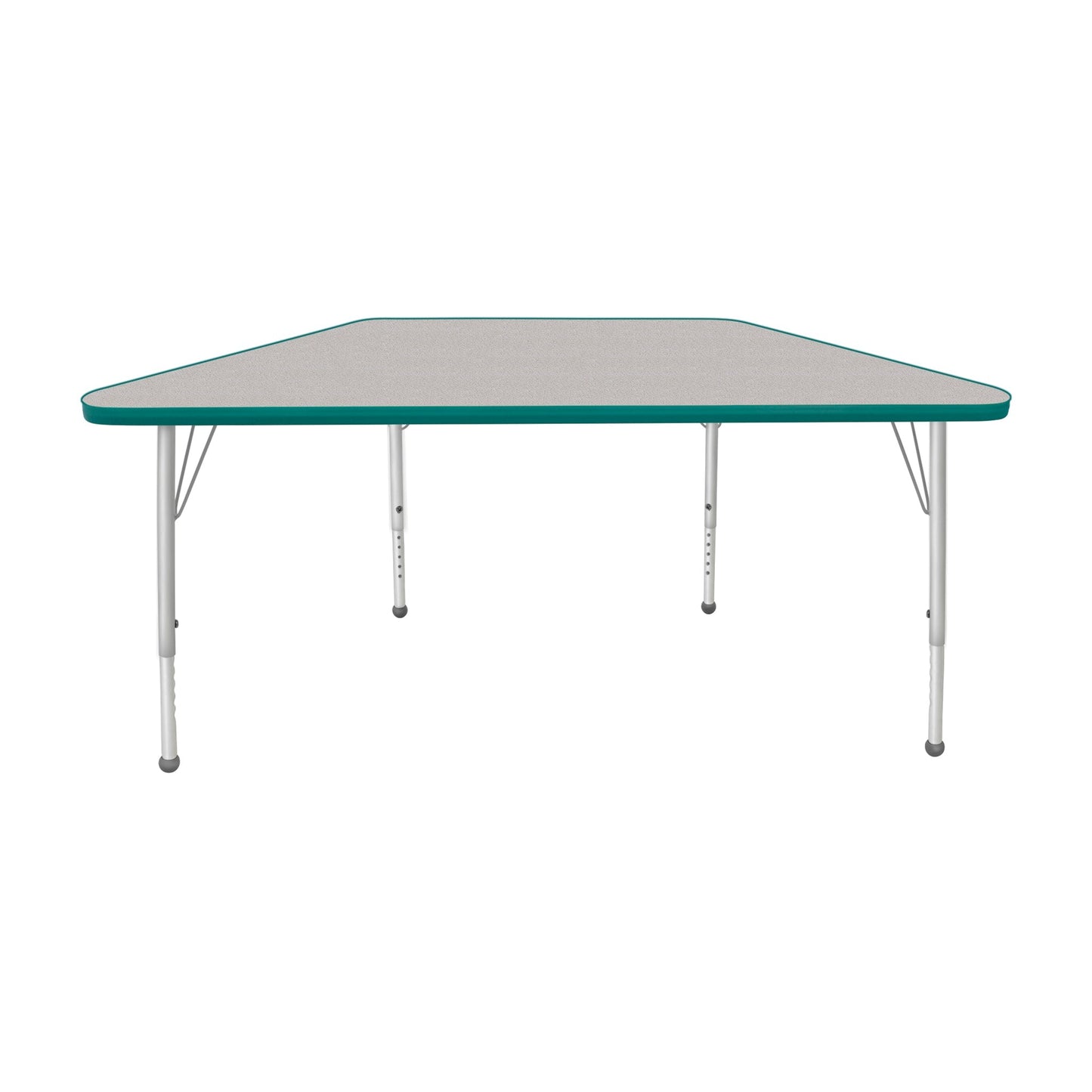 Mahar Creative Colors Small Trapezoid Activity Table Preschool Height Adjustable Legs 48"W x 24"D x 17" - 25"H (MHR-2448TLO)