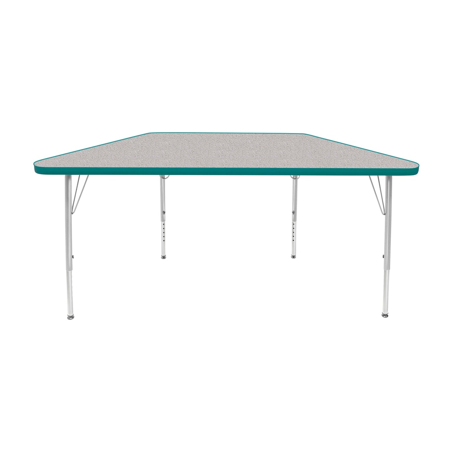 Mahar Creative Colors Small Trapezoid Activity Table Preschool Height Adjustable Legs 48"W x 24"D x 17" - 25"H (MHR-2448TLO)