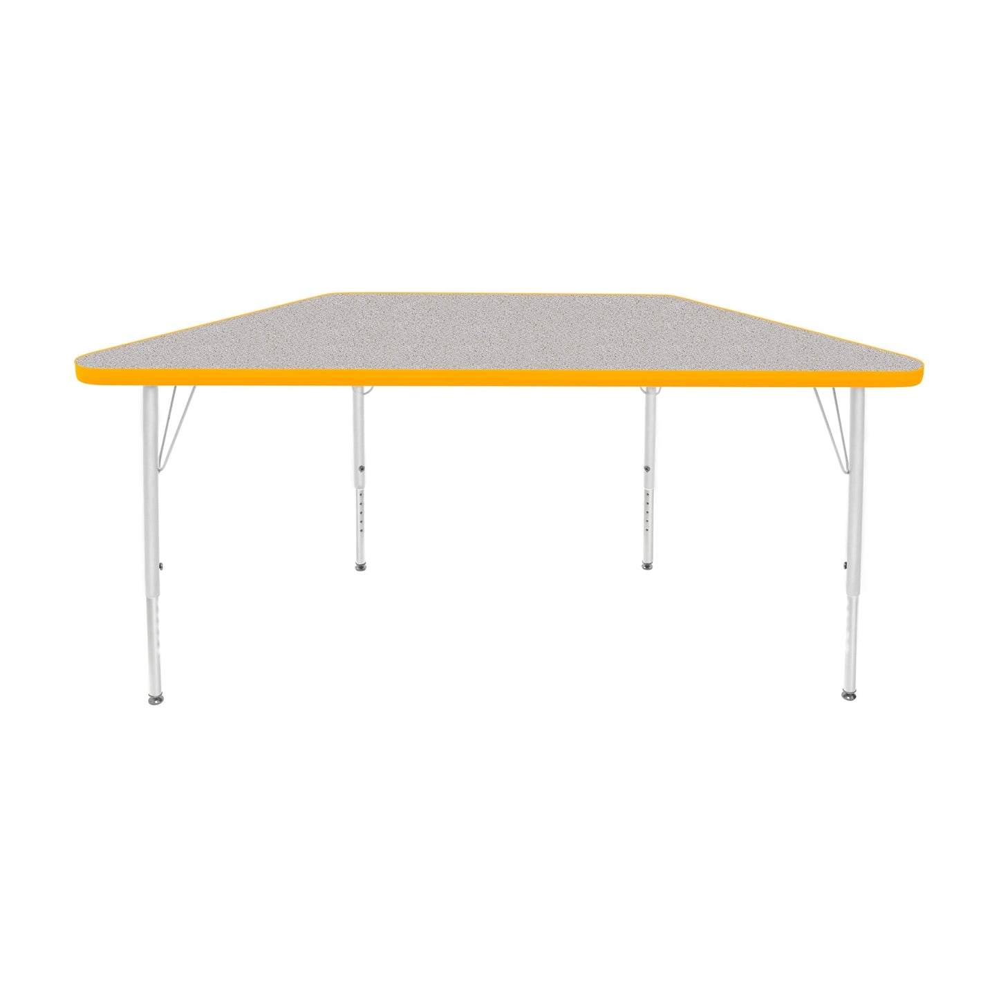 Mahar Creative Colors Small Trapezoid Activity Table Preschool Height Adjustable Legs 48"W x 24"D x 17" - 25"H (MHR-2448TLO)