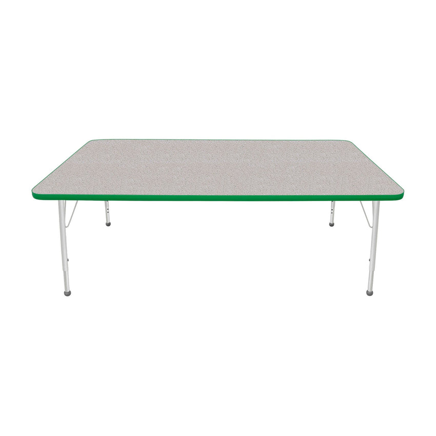Mahar Creative Colors Rectangle Activity Table with Adjustable Height 72"W x 24"D x 21"-30"H (MHR-2472) - SchoolOutlet