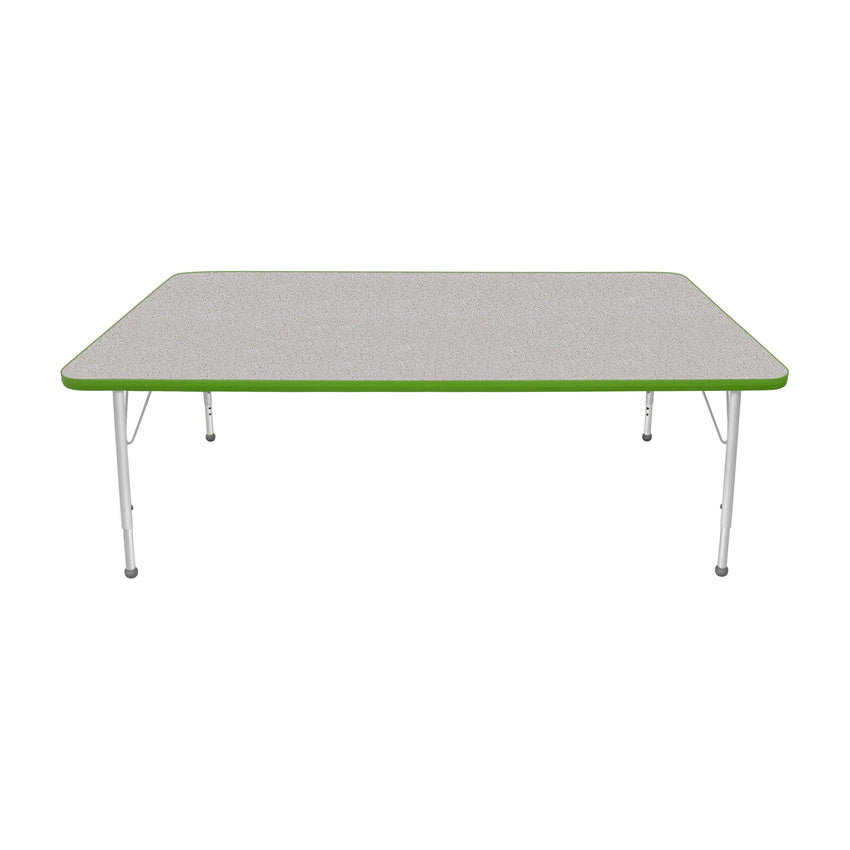Mahar Creative Colors Rectangle Activity Table with Adjustable Height 72"W x 24"D x 21"-30"H (MHR-2472) - SchoolOutlet
